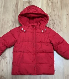Gap Kids Winter Jacket Sz 4 Fleece Lined Red Hooded Boys Girls EUC - Picture 1 of 10