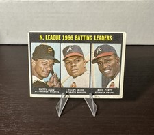 1967 Topps #240 NL 1966 Batting Leaders Card, Matty Alou/Felipe Alou/Rico Carty