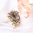 Multi Feather Rhinestone Brooches For Women Elegant Corsage Pin Ladies Gifts