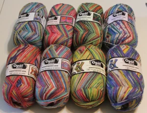 Opal Sock Yarn Hundertwasser #4 full set 8 skeins 4ply 100g 75% wool 25% nylon - Picture 1 of 4