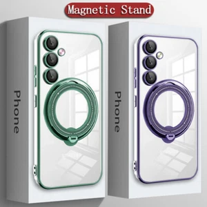 Coque Etui Pour Samsung Galaxy S24 Ultra S23 S22 A34 A54 MagSafe Support Plaqué - Photo 1 sur 16