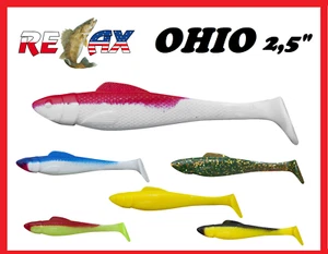 Señuelos suaves para plantillas Perch Shad Relax Ohio 2,5" Predator Tackle cabezas Drop Shot Kopyto - Imagen 1 de 12