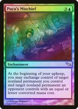 Puca's Mischief FOIL Shadowmoor PLD Blue Rare MAGIC GATHERING CARD ABUGames
