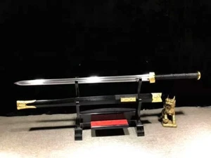 High Quality Chinese Kung Fu Sword Sharp HRC60 Manganese Steel Wushu Jian Saber - Picture 1 of 9