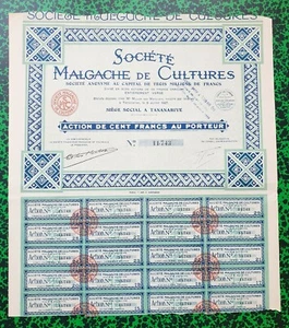 Madagascar Ep. Coloniale - Tananarive - Belle Déco Ste Coloniale Agricole 1928 - Picture 1 of 1