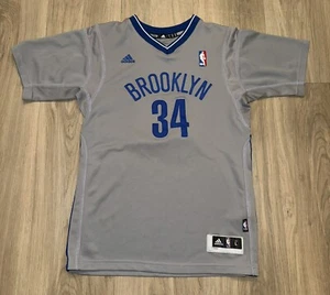 Adidas Brooklyn Nets Sleeved Jersey Youth #34 Paul Pierce Size Large - Picture 1 of 8