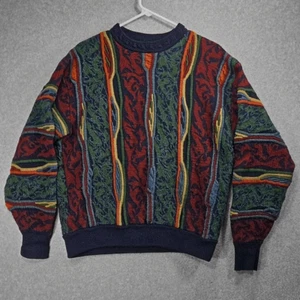 Vintage Geccu Knit Wool Merino Coogi Australia 3D Sweater Mens Large - Imagen 1 de 10