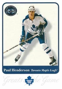 2001-02 Fleer Greats of the Game #42 PAUL HENDERSON - Toronto Maple Leafs - Bild 1 von 1