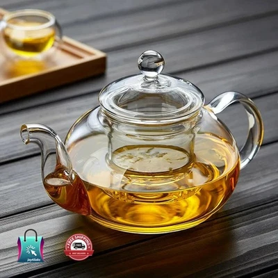 Glass Teapot with Infuser 400ml/1000ml – Heat-Resistant Kung Fu Tea Ware Set - Image 1 of 4