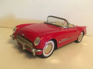 Vintage Fifties 50's 1953 Corvette Tin Friction 1/18 Scale Japan Red some wear - Bild 1 von 7