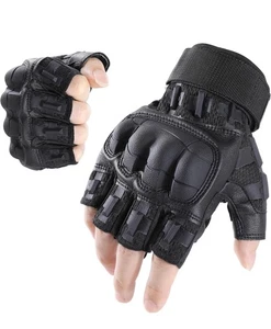 Gants tactiques militaires sans doigts homme vélo extérieur demi doigt grand - Photo 1/8