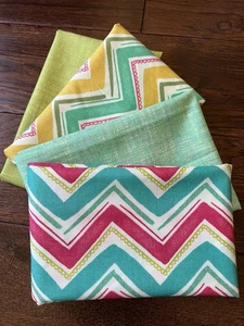 MODA Spring House By Stephanie Ryan -4 Half Yard Bundle Fabric Green Tonal VTG - Picture 1 of 5