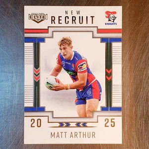 2025 NRL Elite New Recruit Matt Arthur Card NR17 Knights - Picture 1 of 2