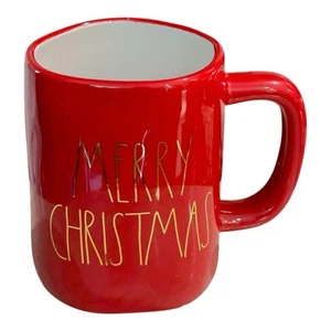 RARO Taza Roja Rae Dunn Colección Artesanal "FELIZ NAVIDAD" con Letras Doradas NUEVO - Imagen 1 de 10