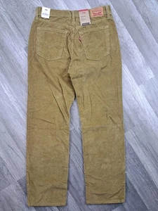 Levi's Low Pro Mid Rise Straight Leg Corduroy Golden Brown Jeans Mens Sz 28 x 30 - Picture 1 of 11