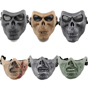 Tactical Skull Ghost Face Mask Skeleton Paintball Airsoft CS Game Halloween Mask - Picture 1 of 31