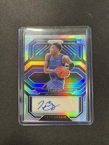 2020-21 Panini Prizm Tyler Bey Rookie Penmanship Silver Prizm #RP-TBY Mavericks