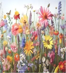 Dishwasher Magnet Cover Magnet Sticker Fridge Panel Decal for Home Wildflowers - Picture 1 of 2