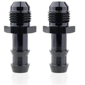 2PC 10AN Male Straight To 5/8" Push Lock Barb Adapter Oil Fuel Hose Fittings - Foto 1 di 6