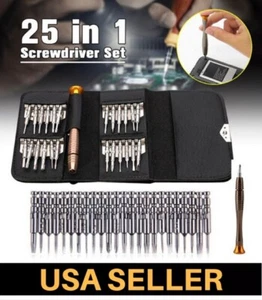25 MULTI SMALL PRECISION TORX MINI SCREWDRIVER SET BITS LAPTOP REPAIR TOOL KIT G - Picture 1 of 7