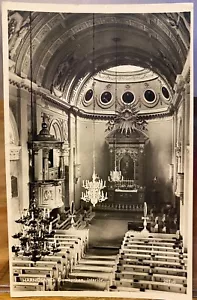 Foto postal sueca real HARNOSAND catedral interior iglesia Domkyrken RPPC - Imagen 1 de 2
