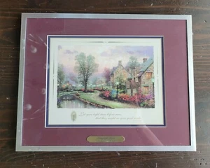 thomas kinkade lamplight lane Framed - Picture 1 of 5
