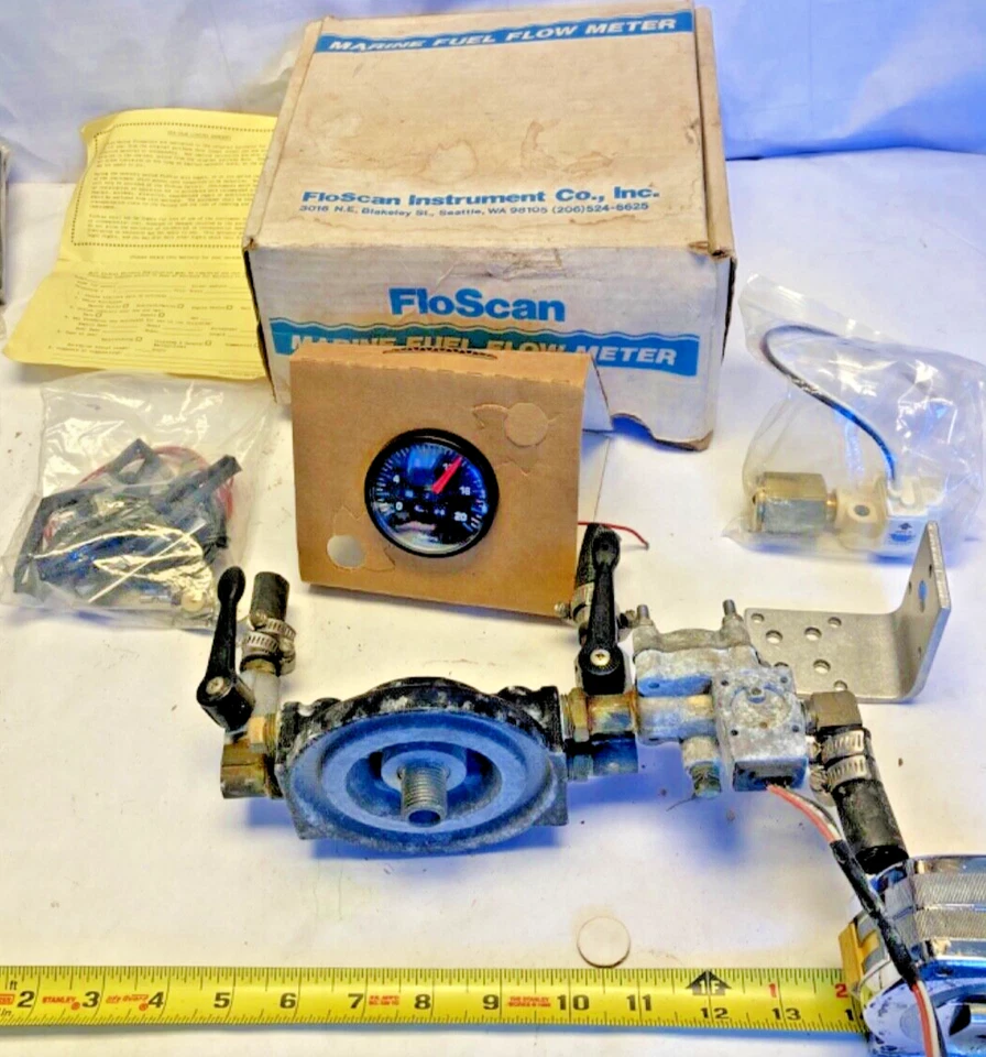 Floscan Fuel Gas Monitor Parts Vintage NO model number on Box Boat Yacht Gas - Image 1 of 4