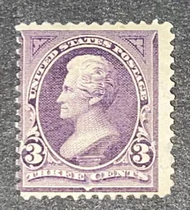 Travelstamps: 1895 US Stamps Scott # 268 3c Jackson Unused OG Mint MOGH - Picture 1 of 5