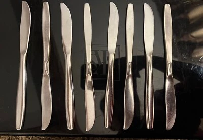 "8 cuchillos de cena International MODERN LIVING 8"" acero inoxidable Rogers Cutlery Co EE. UU. Foto 1 de 4