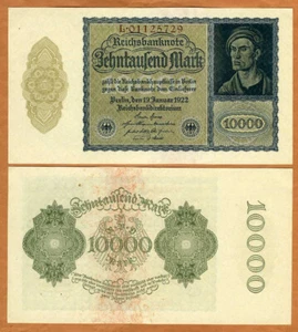 Alemania, 10000 (10.000) marcos, 1922, P-72 aUNC-UNC, 100 años de antigüedad - Imagen 1 de 1