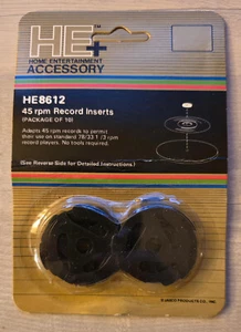 HE+ 45 RPM Record Inserts – Pack of 10 – Vintage Black Adapters - Picture 1 of 1