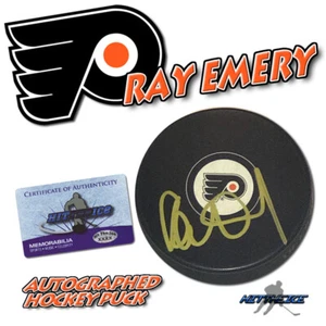 Ray Emery Philadelphia Flyers Signed Hockey Puck w/COA - Picture 1 of 2