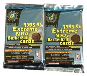 1995-96 Topps Stadium Club NBA Basketball Series 1 Pack x 2 Beam Team Warp Speed - Picture 1 of 2
