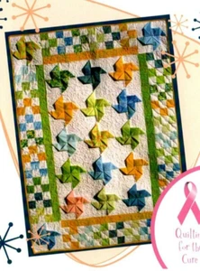 Flying Pinwheels Baby Style 3D Wall Quilt Pattern Folksy Whimsical - Picture 1 of 3