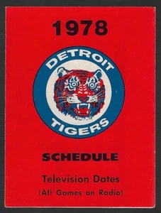 1978 Detroit Tigers MLB Baseball Schedule !!! Labatt's - Picture 1 of 2