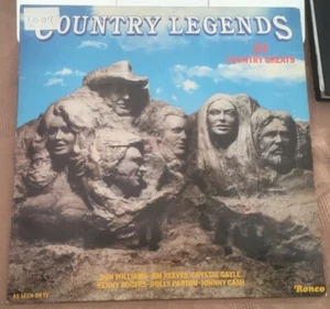 Various "Country Legends: 24 Country Greats" 1980 Stereo Vinyl LP VG+/EX Tested - Picture 1 of 8