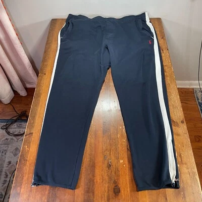 Polo Ralph Lauren 运动裤男式 3XL 蓝色白色条纹休闲学院风阅读 — 第 1/4 张图片