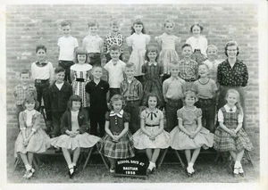 Bastian Elementary School Class Photo 1958 Houston, Texas Students Teacher - Bild 1 von 2