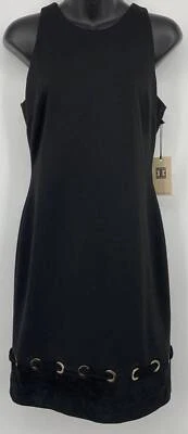 Ivanka Trump Dress Women Size 4 Black Sheath Sleeveless Lace Hem Work Career New - Изображение 1 из 4