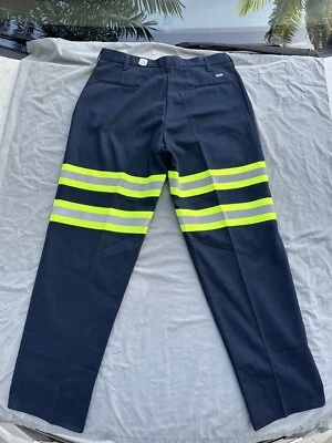 2 Cintas comfort flex High Visibility Safety Work pants 42x30 Navy Blue 59945-20 - Image 1 of 4
