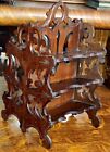 Antique, 1800'S, Victorian Carved Wood Stereo View Card Holder 3 Tier