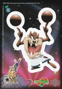 Space Jam Serie 2 1997 Cosmic Showdown Stick-Ons Karte CS16 Taz - Bild 1 von 2