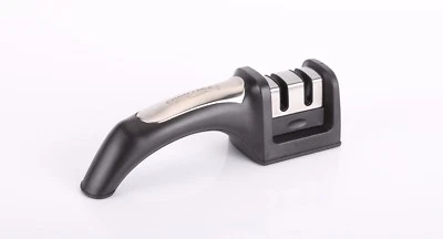 FASTEDGE Knife Sharpener Carbide and Ceramic inserts 2 Stage Black Ergo Chef - Image 1 of 4