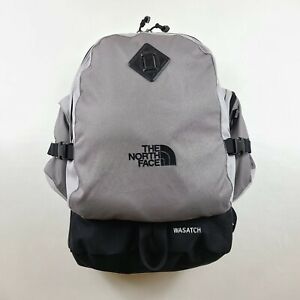 The North Face Gray Grey Black Wasatch Adjustable Backpack Daypack Waist Belt