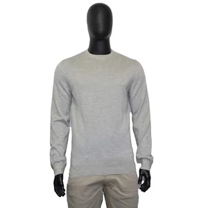 Great RRP980$ Men's ZILLI Pullover Sweater 54IT 44US/UK XL Silk & Cashmere Gray - Picture 1 of 11