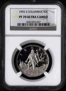 1992 S Columbus Voyage Commemorative Coin Half Dollar NGC PF 70 PF70 ULTRA CAMEO - Picture 1 of 2