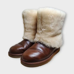 UGG Australia Boots Patten Shearling Cuff Damen 9 Chestnut Leder 1008823 - Bild 1 von 12