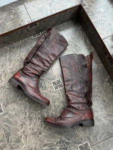 MOMA Italia Botas Altas de Cuero Marrón con Cordones EU 41 Hechas a Mano De Colección - Imagen 1 de 22