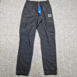 Adidas Tracksuit Bottoms Mens Small Black Woven Cargo Combat Pants Originals NWT - Picture 1 of 12
