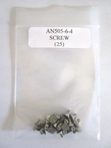 AN505-6-4 Flat Countersunk Screw 6-32 x 1/4" Slotted Steel - Lot of 25 - Picture 1 of 4